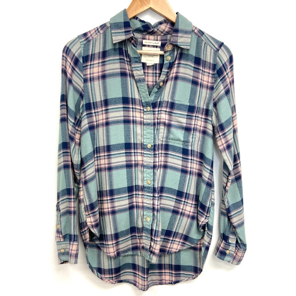American Eagle | Boyfriend Fit Flannel Button